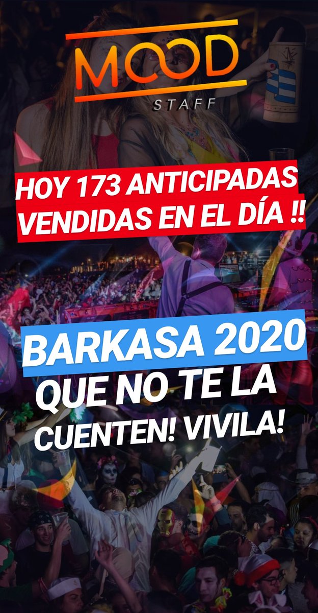 moodstaffok's tweet photo. TREMENDO!!!🔥🔥🔥

- Superamos en toda la zona la cantidad de gente que hubo el año pasado!!👏🏻👏🏻👏🏻
- Se viene la mejor #Barkasa de la historia!!!!

🔶️ANTICIPADAS EN @8galones Mitre 177
🔶���o reservalas tus ANTICIPADAS, VIP Y TRASLADOS al 📲336-4631886 https://t.co/LhSHdBgOwq