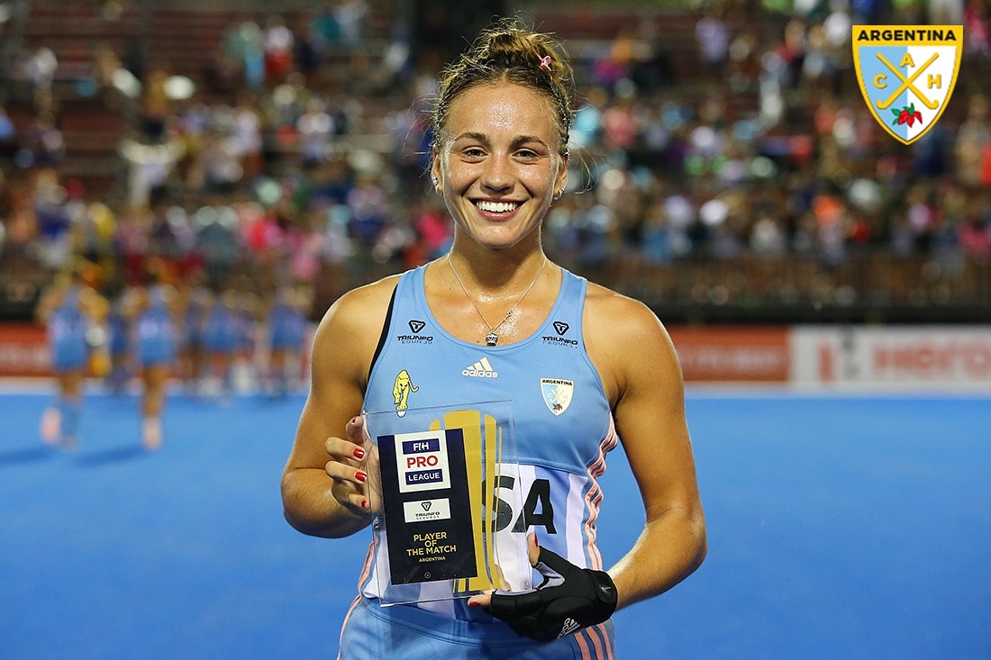Premio #PlayerOfTheMatch para <a href="/julietajankunas/">Juli Janku</a> 🇦🇷, auspiciado por <a href="/Triunfo_Seguros/">Triunfo Seguros</a> 👏🏻 ##FIHProLeague