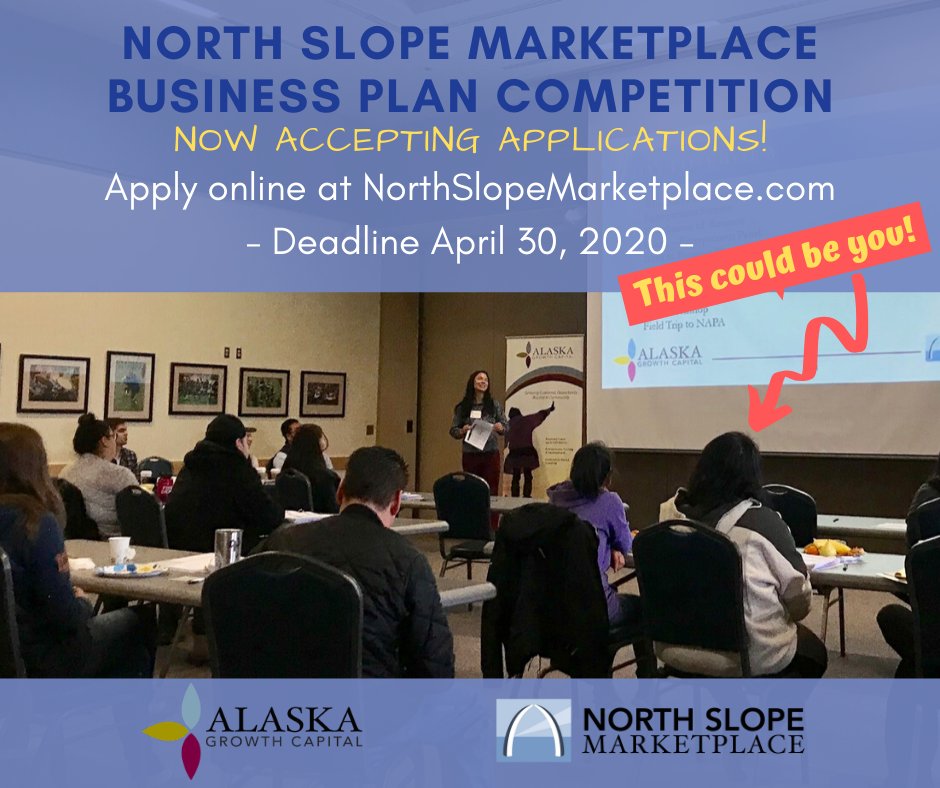 The 2020 North Slope Marketplace business plan competition is now accepting applications! Win up to $25,000 for your business idea! Open to ASRC Shareholders only. Application deadline April 30. <a href="/ASRC_AK/">ASRC</a> 

Apply online at ow.ly/daCq50xWyiA
