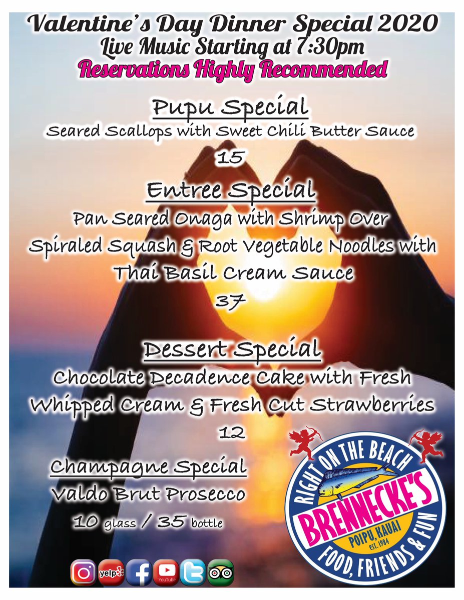 Our #valentinesday #dinnerspecial. Reservations are recommended. Treat that special someone to a beautiful #oceanview #romatic dinner. #aloha #poipubeach #onaga #rootvegetables #thaibasil cream sauce. #Kauai