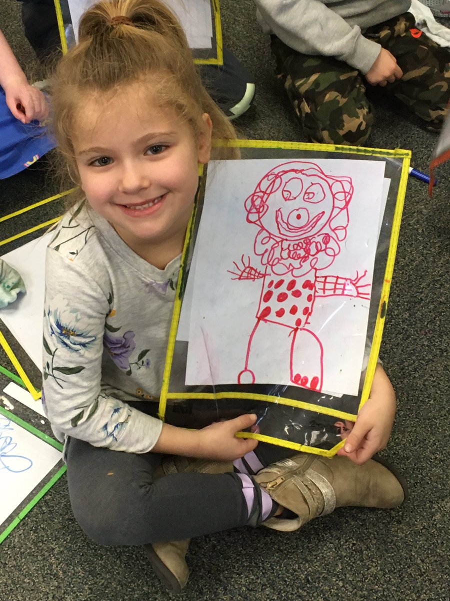 Phonemic Awareness practice with a  Draw-A-Rhyme story...  Students listen to the rhyme and follow the directions:  “When drawing a clown, it is said always start with a big round head.” <a href="/JaniceMcD85/">Janice McDowell</a> #waysiderocks <a href="/mrsshappirio/">Michelle Shappirio</a>
