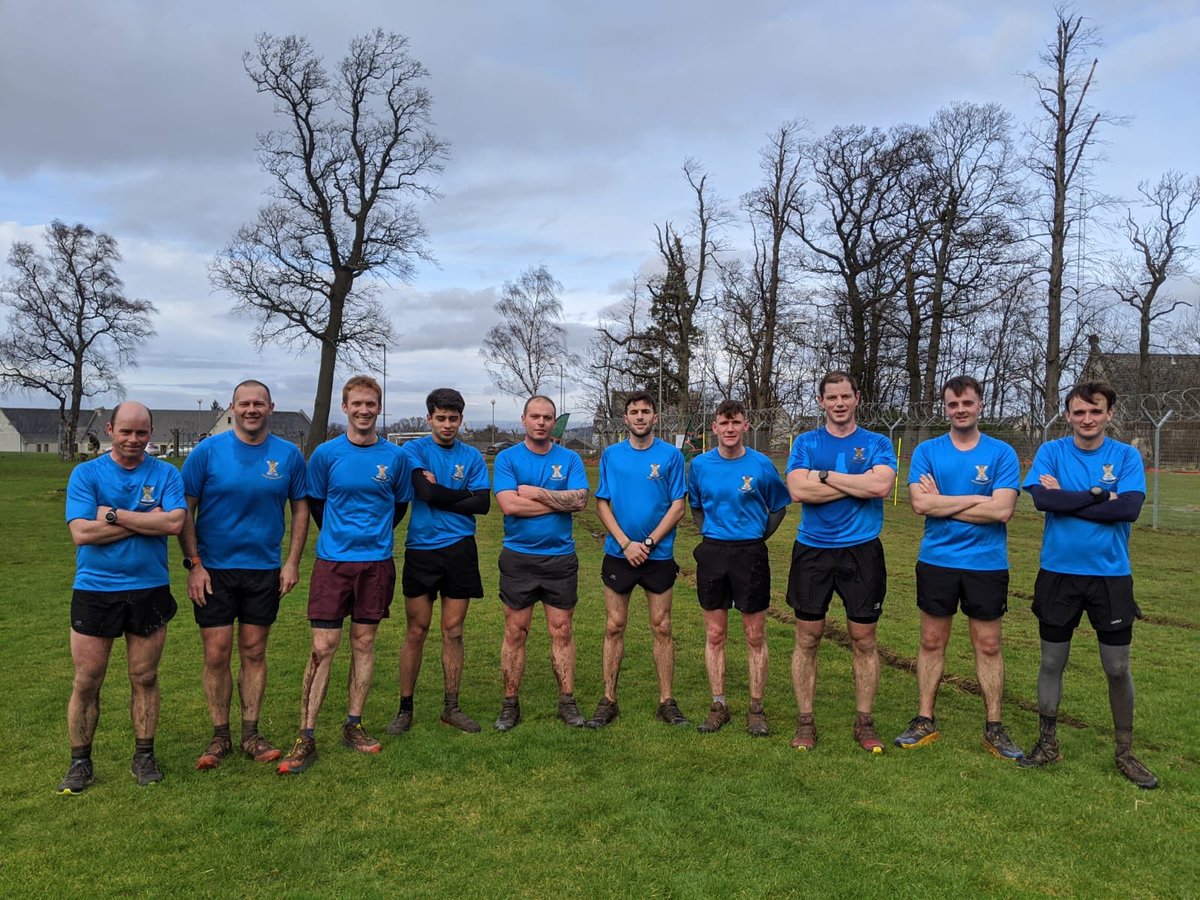3 SCOTS Cross Country team finished third on Wednesday in another tri-service event, this time at Dreghorn Barracks hosted by 3RIFLES. A challenging 10km course that zigzagged up into the Pentland Hills proved tough for all. Thanks and well done to winners @3_rifles