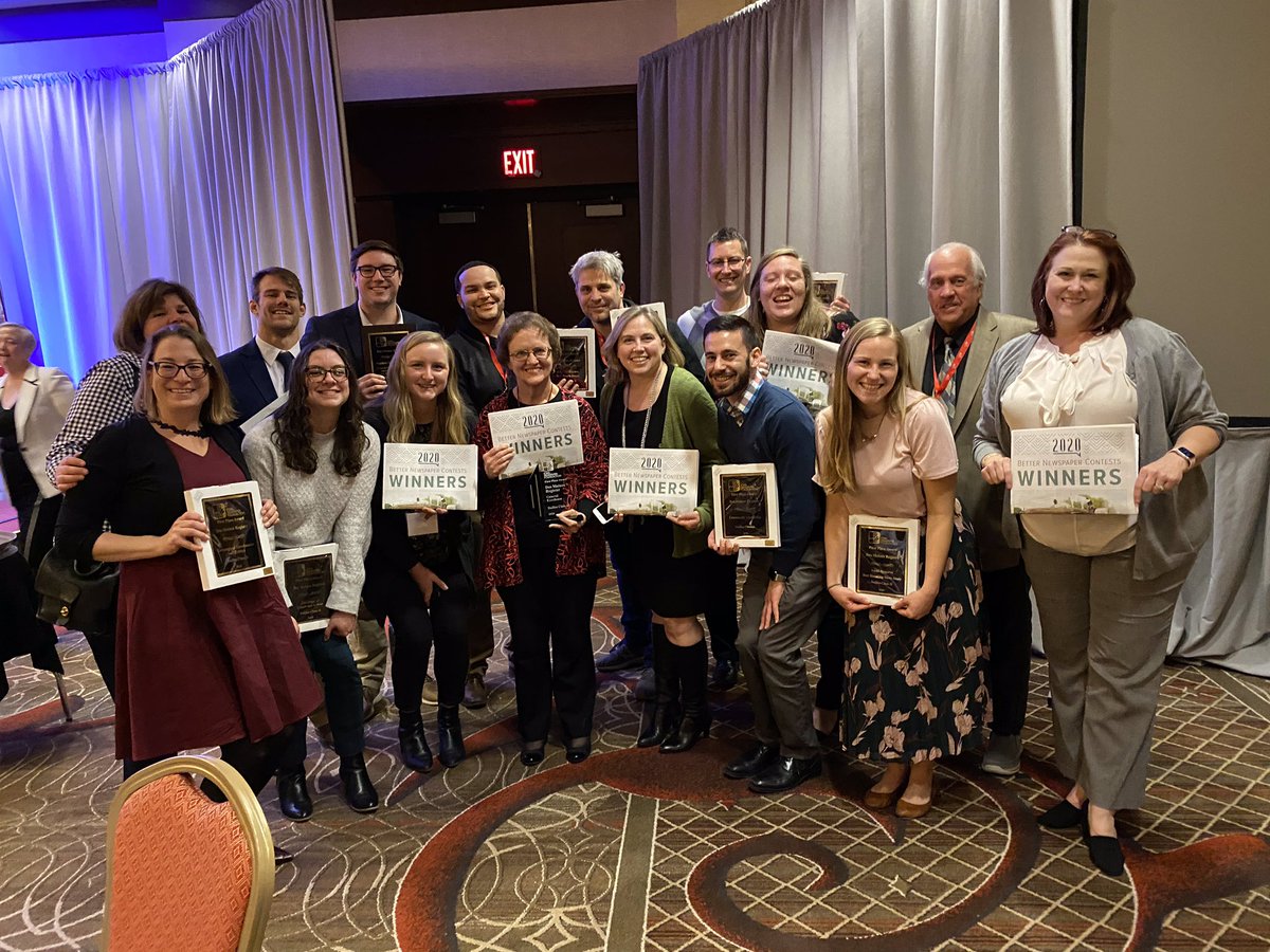 sgrubermiller's tweet photo. I'm very excited to share that I received this year's @IowaNewspaper Genevieve Mauck Stoufer Young Iowa Journalist Award! I'm honored to work with this @DMRegister team, who makes my work better every day! https://t.co/9BfRAbryLU