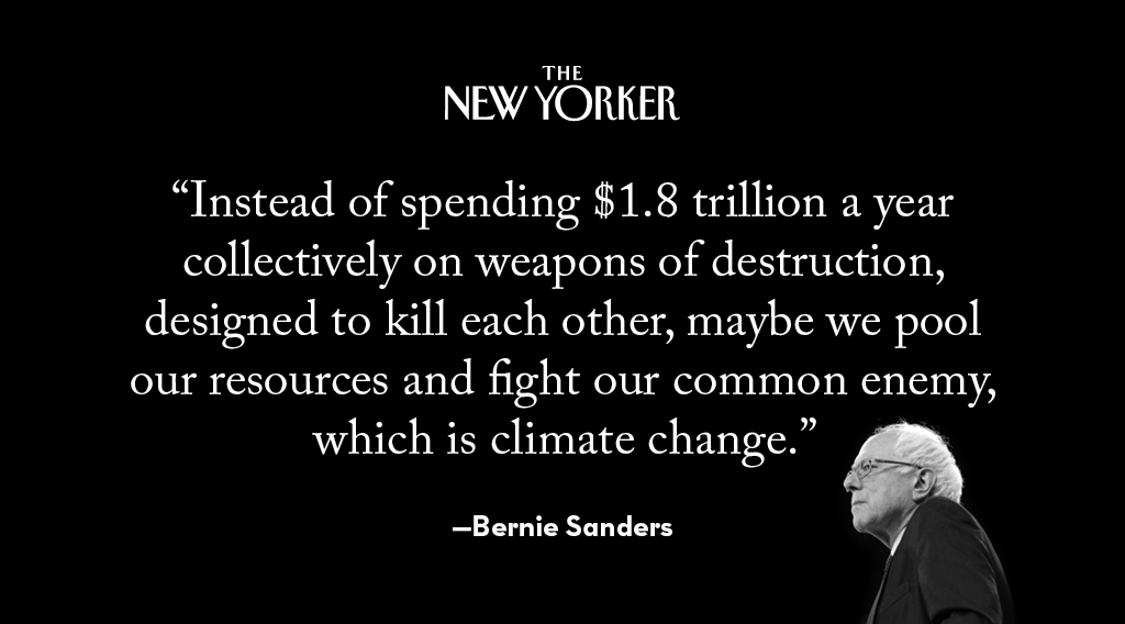 Bernie Sanders on the climate crisis. #DemDebate