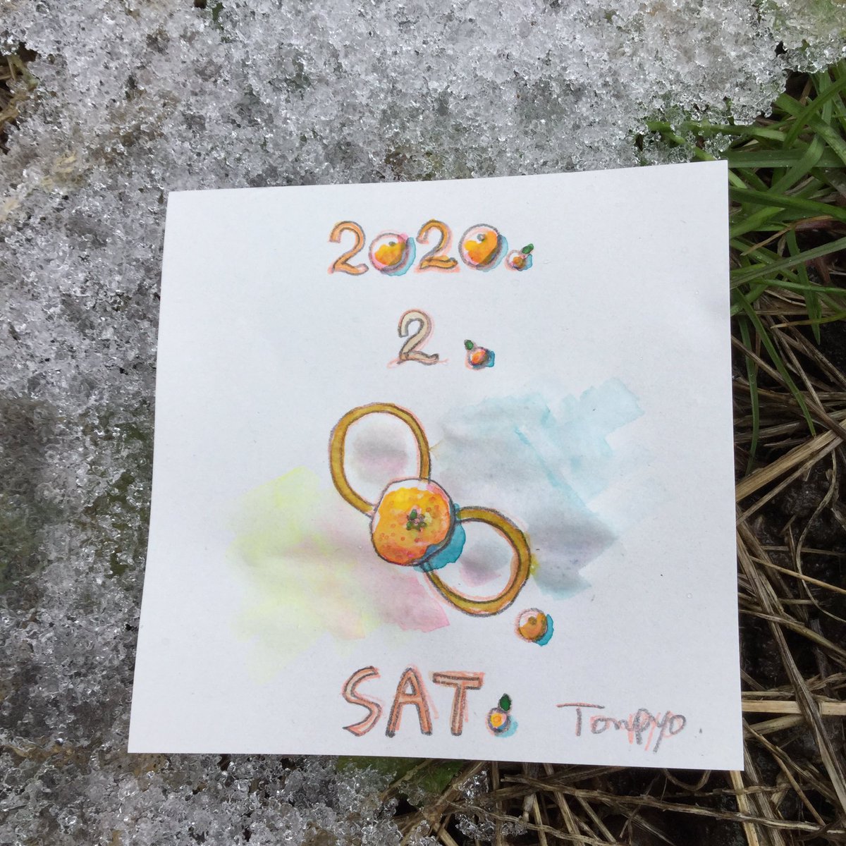 tonpyo's tweet photo. おはようございます。
今朝の富山市は雨が降っています。
今日は土曜日、2020年2月8日です。
Good morning!
It’s rainy morning in Toyama City.
Today is Saturday, February 8,2020.
#calendar
#toyamacity
#japan
#orange
#brokennumbers
#日めくりカレンダー
#富山市
#みかん
#壊れた数字 https://t.co/0WoqYz9nV1
