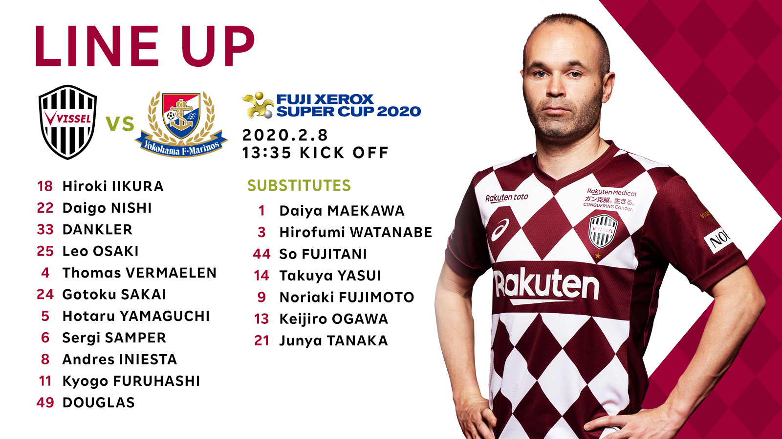 Twitter 上的 ヴィッセル神戸 今日のスタメンです Today S Team For The Super Cup 試合速報はこちら アプリ T Co Oycnmddsii Viber T Co Fxxtdwmhwk Visselkobe ヴィッセル神戸 T Co Pnpplnbphy Twitter