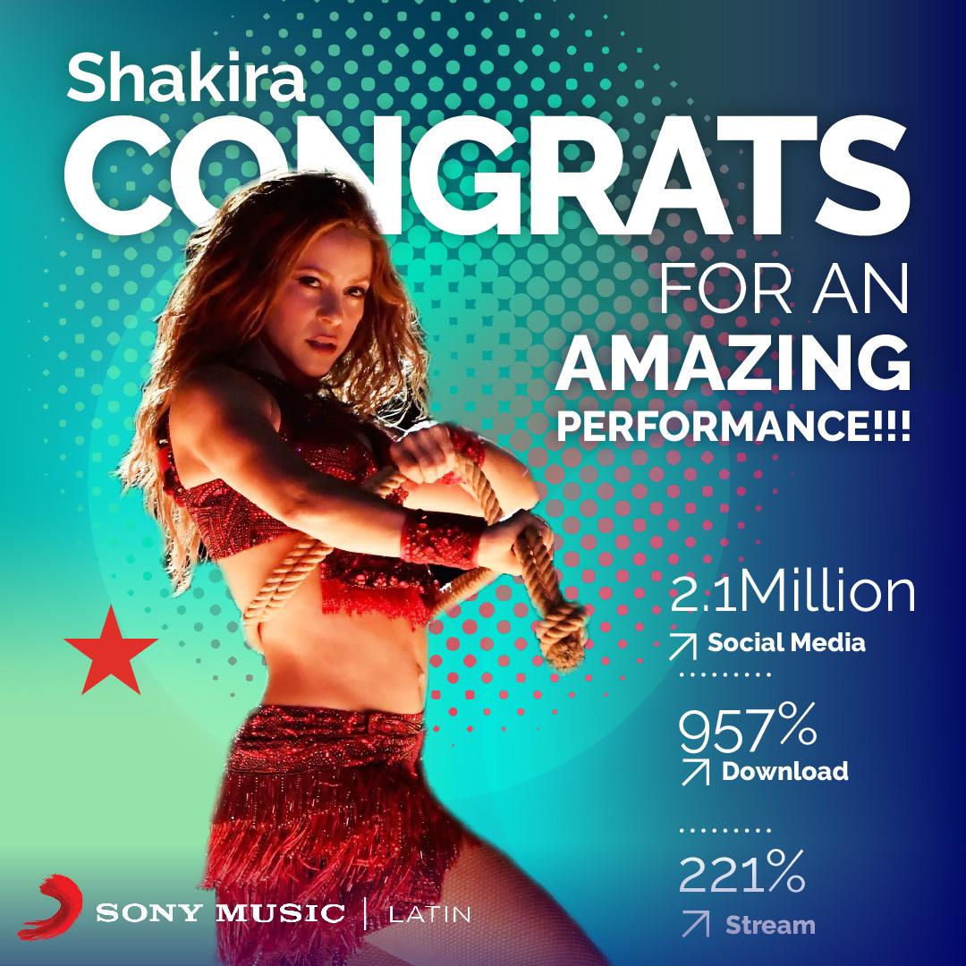SonyMusicLatin's tweet photo. ¡Grandes noticias! 😱💪 ¡Felicidades @shakira! 🔥🔥 #SuperBowlLIV https://t.co/7deuYcMCx4