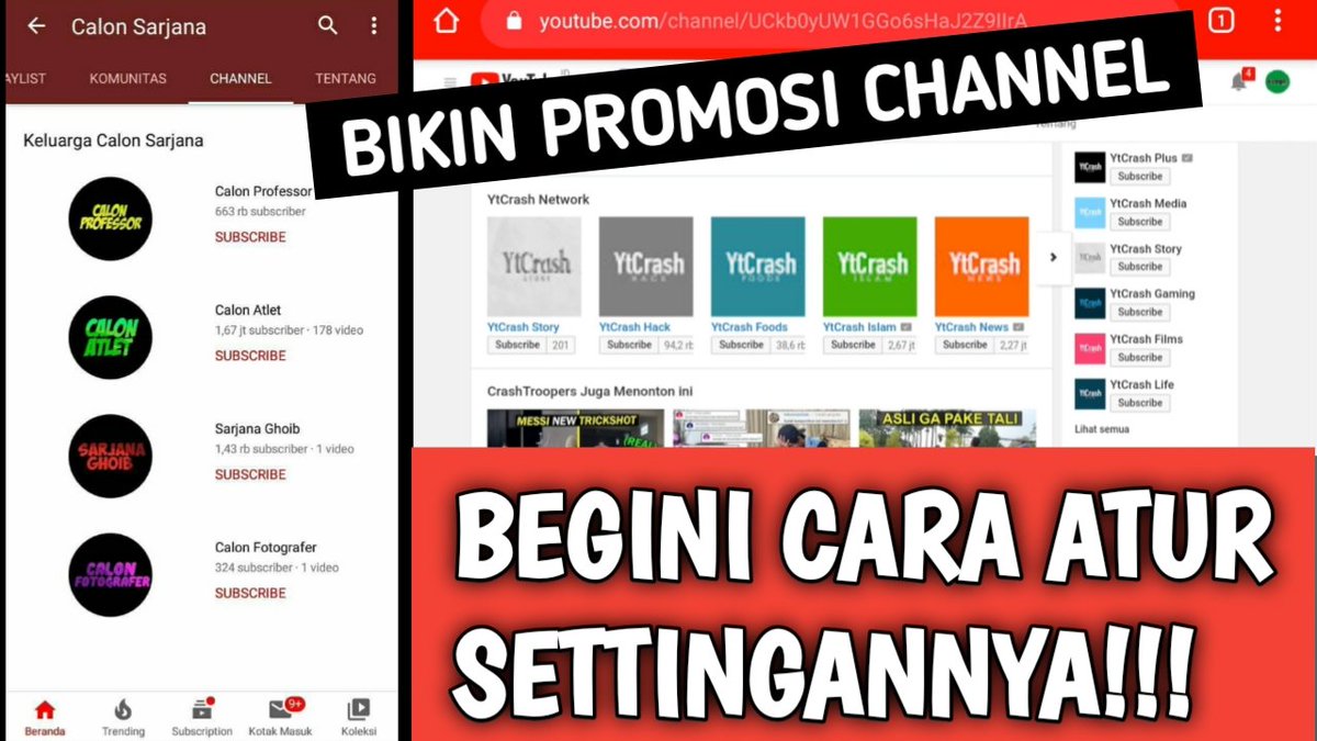 TempeChannel's tweet photo. Halo content creator gimana kabar kalian???
Kapan hari ada yang nanya soal ini nih, gimana cara bikin Promisi Channel youtube lain kek Calon Sarjana dan YtCrash,
saya jawab buka²an disini. ⬇️⬇️⬇️
▶️ https://t.co/jc5RA4xYrY
#calonsarjana
#ytcrash
#tempechannel https://t.co/zAZrRZYKqd