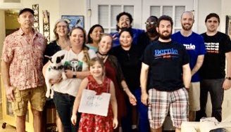 FL4Bernie2020's tweet photo. Bernie Victory Captain Vanessa hosted the best kind of Organizing for Bernie party - kid and dog friendly - in Lehigh Acres! #LeeCounty #FloridaForBernie #KidsForBernie #DogsForBernie #Bernie2020 https://t.co/SjqHC5Q6wM