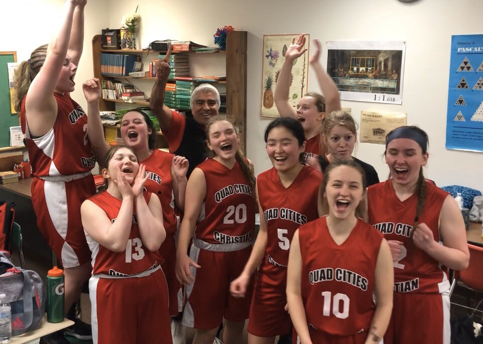 ness_44's tweet photo. For the first time ever, the Quad Cities Christian Eagles are in the NICC girls basketball championship game after defeating No. 2 seed Morning Star 32-24 in Dixon. Title game at 4 pm Saturday. #ProudAD #InterimHeadCoach https://t.co/7Hf3Xe01Ga