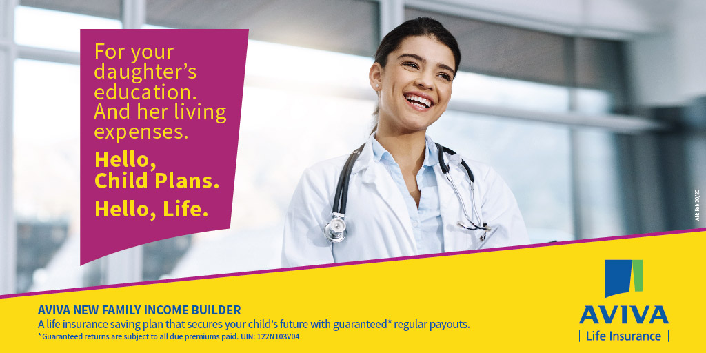 AvivaIndia's tweet photo. When your children take a leap, make sure you are there to support them. Fund their education with the Aviva New Family Income Builder and get guaranteed* annual payouts.
Know more https://t.co/fcgAGgWVjK
#HelloChildPlans #HelloLife #HelloAviva *T&C apply https://t.co/0T0mUPfVhl