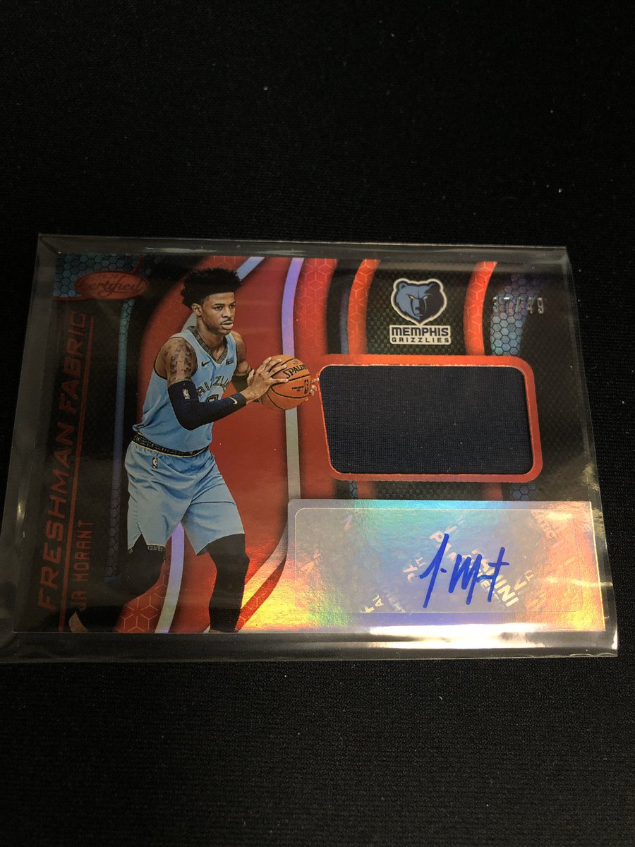 westsportscards's tweet photo. @UniversalDst @PaniniAmerica @beckettmedia @SHOWYOURHITS @sportscardalbum @sportscards @UltraPROSupply great hit from our 4 Box mixer Ja Morant rookie auto jersey mirror red /49 #wscgroupbreaks #wscbigpulls @memgrizz https://t.co/SgkvBy5shC