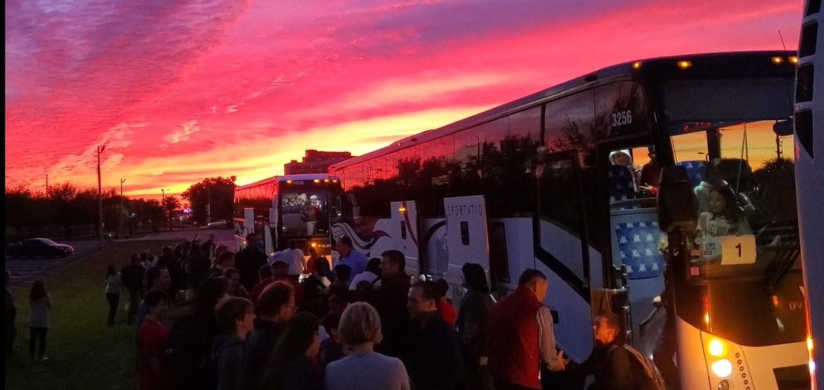 A special sunset to welcome us home, and loved being greeted by President and Mrs. Harms as we returned from Tallahassee!  #lhpclassroom