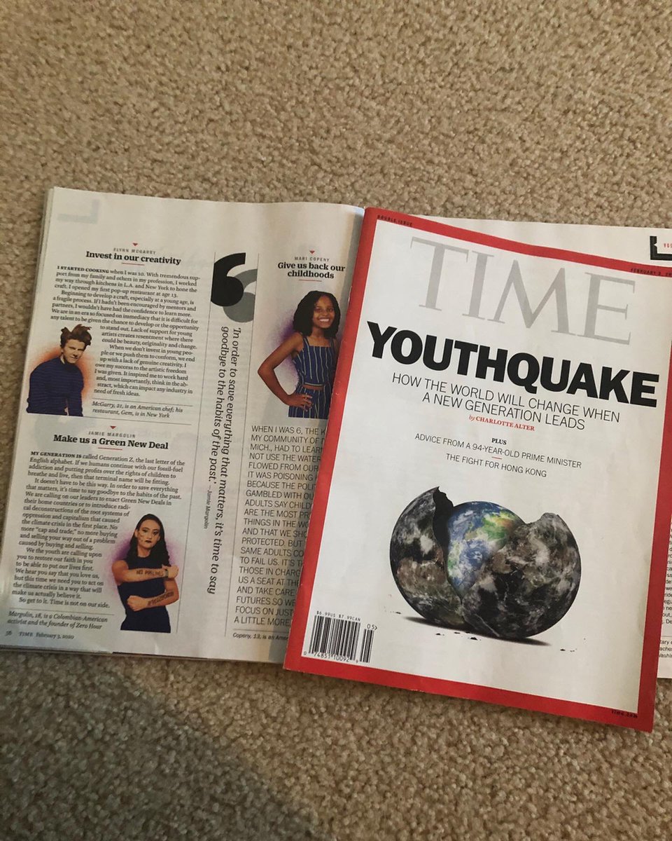 ThisIsZeroHour's tweet photo. We’re in @TIME magazine 🗞!
Check out our 18-year-old cofounder @Jamie_Margolin’s article in the #Youthquake issue of #TIME magazine, available on newsstands everywhere!
#GenGND #generationGND https://t.co/YHOpRzmvY5
