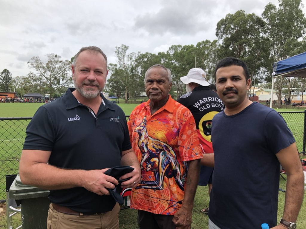 BrentReeman's tweet photo. Great to catch up with Mayor Arnold and CEO Zala at the Legends of League carnival in Cherbourg. A great community event. https://t.co/U92nqDQYgo