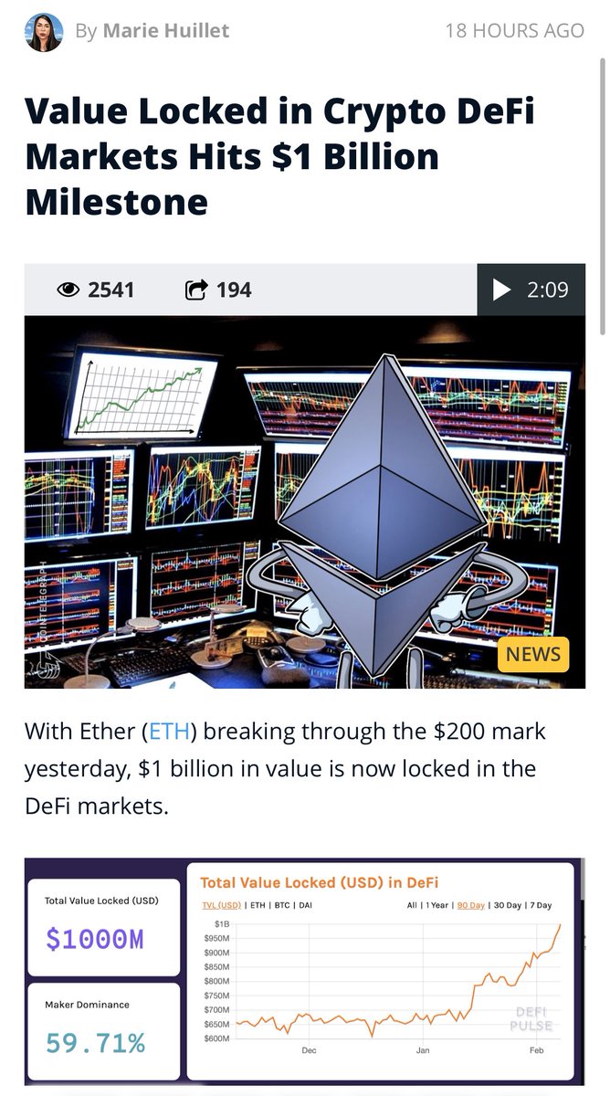 NischalShetty's tweet photo. Day 464

DeFi has been the dark horse of Crypto. Having grown over 600% in 2019, DeFi is poised to grow even faster in 2020

To participate in DeFi we need positive crypto regulations so that hundreds &amp; thousands of Indian devs can build their own DeFi apps 🇮🇳

#IndiaWantsCrypto https://t.co/Q1muTEwAcJ