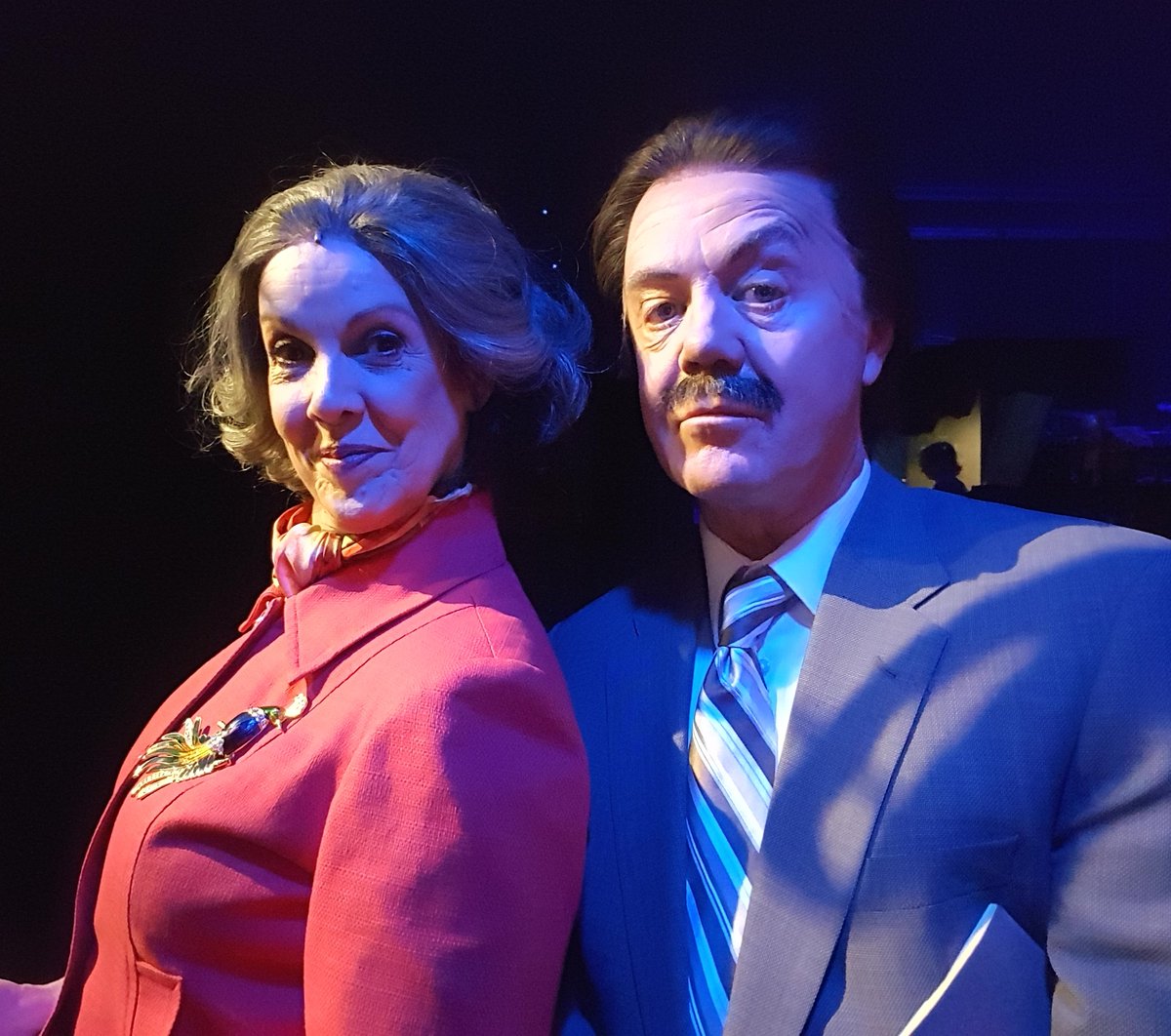 Leeword7's tweet photo. DeAnn DeGruijter and I in The Louder We Get, at Theatre Calgary, Feb. 2020. https://t.co/WUc13f5j6y