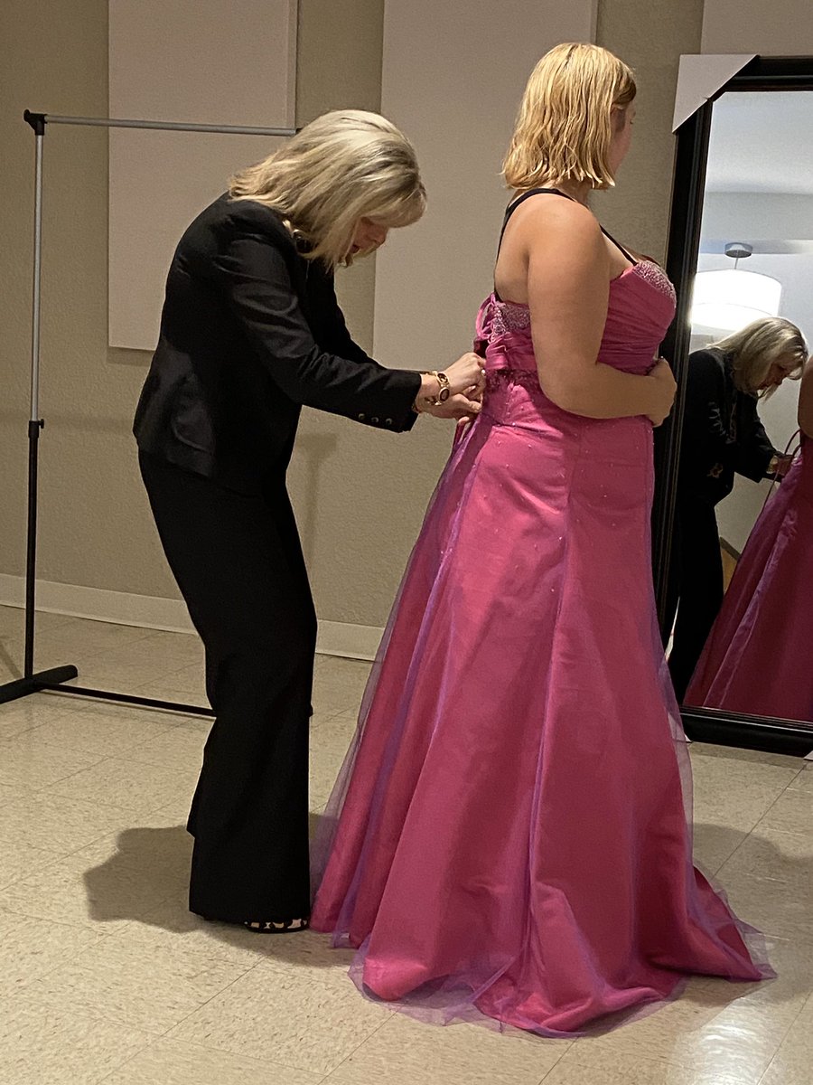 Great turnout on our first day of Say Yes to the Dress! We have over 250 beautiful (mostly new with tags) gowns waiting to be picked off of the rack. Come see us tomorrow 10-2 at the Ag Center. Thank you to our awesome Superintendent Sherrie Raulerson for stopping by!