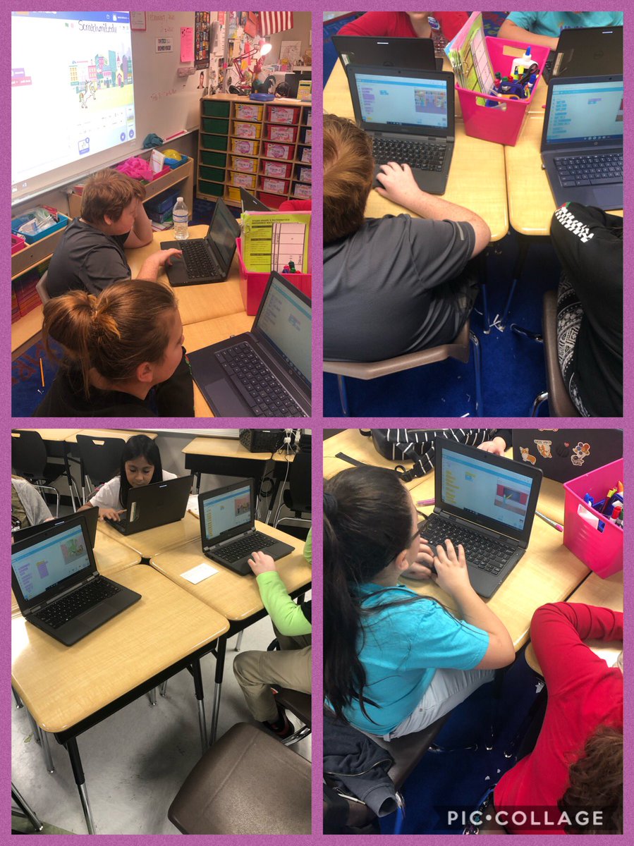 MrsZamorasclass's tweet image. Today we began coding our interactive mult-step word problem posters using @scratch  one group made the connection to coordinate grids while moving their sprite which made this math teachers soul happy 🥰 #Codingismath #STEAM #Phase2 @BillHasseElem