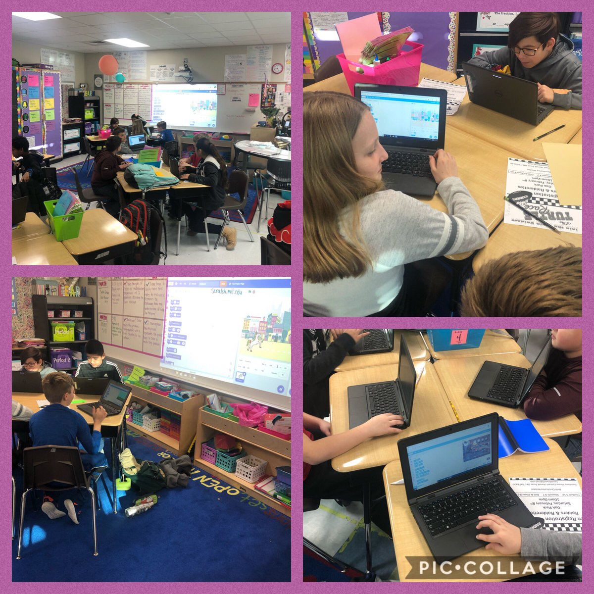 MrsZamorasclass's tweet image. Today we began coding our interactive mult-step word problem posters using @scratch  one group made the connection to coordinate grids while moving their sprite which made this math teachers soul happy 🥰 #Codingismath #STEAM #Phase2 @BillHasseElem