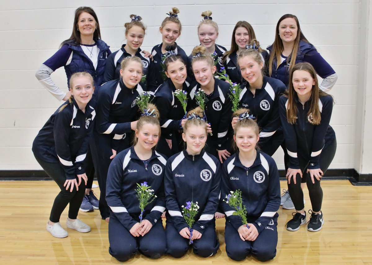 GymnasticsSFHS's tweet photo. Good night for the Saints at JV conference as the team placed 4th overall out of a very competitive field with a season high score of 123.7. Nice job ladies! https://t.co/WZjyGoSeq0