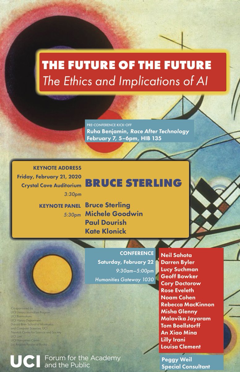 "Indifference to social reality can be more pernicious than actual conscious malice": Prof. Ruha Benjamin of Princeton,  speaking on Race After Technology at @UCIHumanities today, kicking off <a href="/uciforum1/">uciforum</a>'s upcoming conference (Feb 21 &amp; 22) on the ethics and implications of #AI.