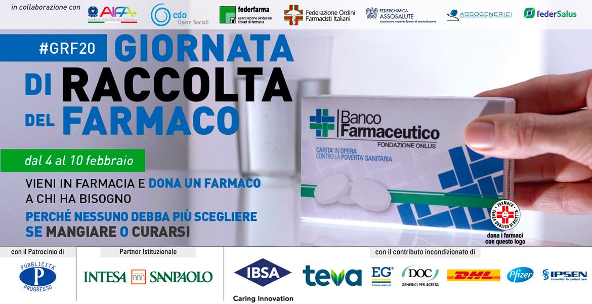 agensir's tweet photo. #GRF20 Giornata raccolta farmaco: fino al 10 febbraio la 20ª edizione in circa 5mila farmacie italiane https://t.co/YNZRHWvKLf
@BFonlus https://t.co/0YnSgdiE53