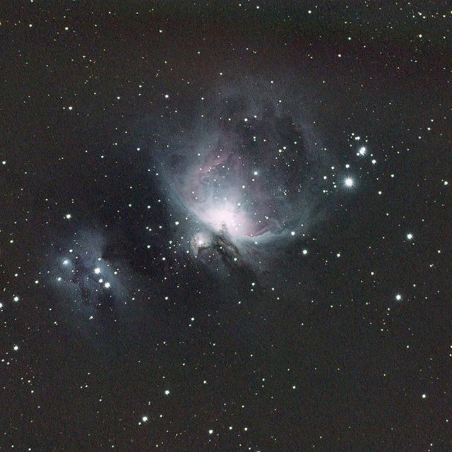 maximaLzdnb's tweet photo. M42, the Orion Nebula, about 33 light years across, is the most iconic winter Nebula.
Two issues here: walking noise. Still waiting on an adapter so I can guide and dither properly. And pinched optics 😭 The scope is definitely going back to ES.. Another 2-3 weeks to wait 😣
.… https://t.co/Z5zKifNC0I
