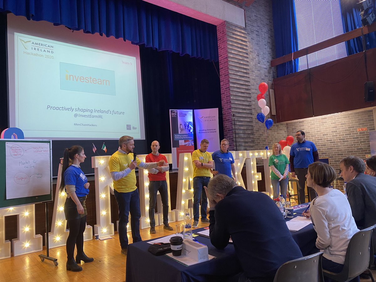 valu00's tweet photo. Team: Investearn @InvestEarnIRL Proactively shaping Ireland’s future. Invest in local communities #AmChamHackers @AmericanChamber @BusinessDCU @united https://t.co/BCHGsXBeXZ