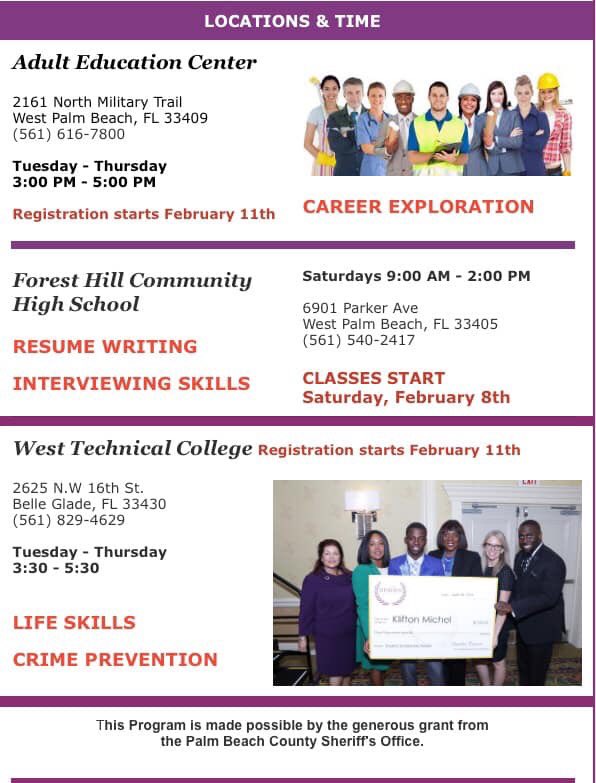 West Tech (@westtechedctr) on Twitter photo •New FREE programming at West Tech
🎓💼EMPLOYABILITY & LIFE SKILLS💼🎓
•After completion, scholarships available to further your education
•Call 561-829-4620 Option 5 for more info
<a href="/ACEofPBC/">Adult & Community Ed</a> <a href="/CareerSourcePBC/">CareerSource PBC</a> <a href="/BelleGladeFL/">City of Belle Glade</a> <a href="/pbcsd/">The School District of Palm Beach County</a> <a href="/BelleGladeSun/">Belle Glade Sun</a> <a href="/CityofPahokee/">City of Pahokee</a> <a href="/CityofSouthBay/">City of South Bay</a> •New FREE programming at West Tech
🎓💼EMPLOYABILITY & LIFE SKILLS💼🎓
•After completion, scholarships available to further your education
•Call 561-829-4620 Option 5 for more info
<a href="/ACEofPBC/">Adult & Community Ed</a> <a href="/CareerSourcePBC/">CareerSource PBC</a> <a href="/BelleGladeFL/">City of Belle Glade</a> <a href="/pbcsd/">The School District of Palm Beach County</a> <a href="/BelleGladeSun/">Belle Glade Sun</a> <a href="/CityofPahokee/">City of Pahokee</a> <a href="/CityofSouthBay/">City of South Bay</a>