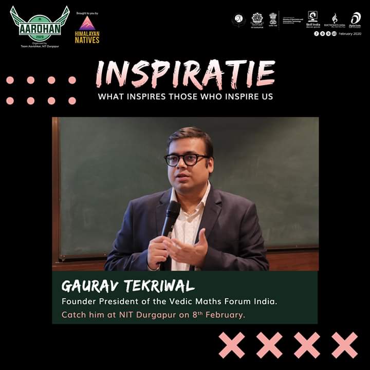 aarohan_nitdgp's tweet photo. With an aim to inspire the youth, Inspiratie welcomes honourable & distinguished personalities across the country each year to share with the students their precious stories of success
Presenting the speakers of Inspiratie
#Inspiratie
#Aarohan2020
#TeamAavishkar
#Lecture_series https://t.co/1Q5HI8mnvA