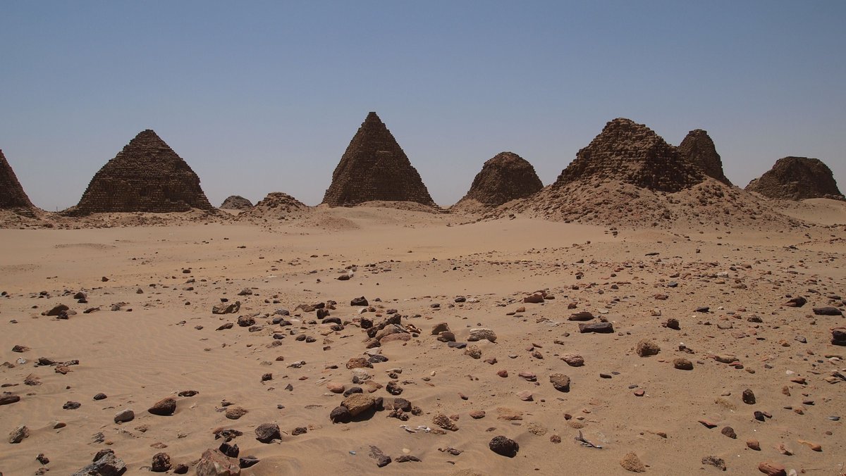 7th cent. BCnuri royal necropolis one of several nubian cemeteries. consisting of over 20 pyramids.construction started with pharaoh taharqa (of the 25th dynasty) and ceased with King Nastasen in the 4th cent BC afterwhich the capital and necropolis moved to meroe #historyxt