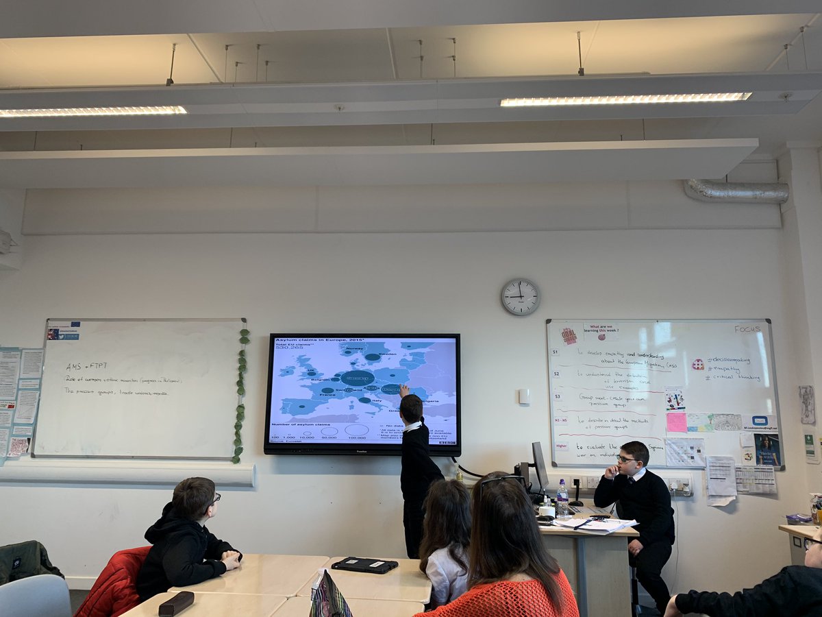 MsTeachTheWorld's tweet photo. Well done 1.3 👏🏼The #EuropeanMigration crisis and why it’s relevant to us - great presentations, great visuals, facts &amp; figures &amp; #learningintentions!

#SocialSubjects #controversialissues 
#LearningforSustainability 
#teamwork #criticalthinking #empathy #publicspeaking #literacy https://t.co/C8pMNimBk5