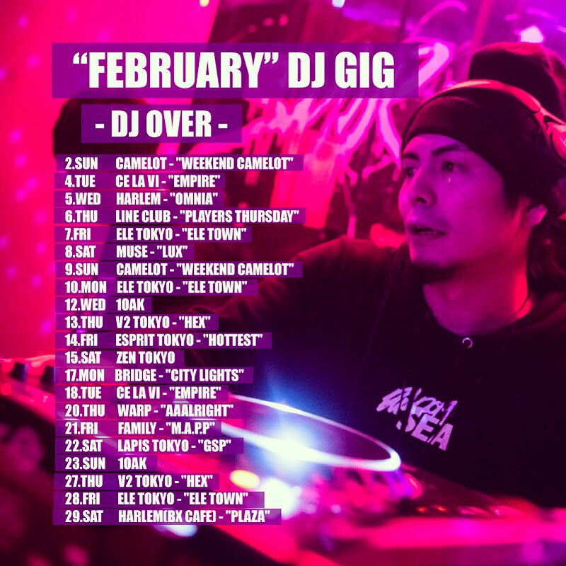 dj_over_'s tweet photo. <FEBRUARY DJ GIG>
DJ OVER
#party #club #event #february
#djschedule
#dj #djover
#djlife #partylife #musiclife #lifeisgood https://t.co/Rx9o8k1SKt