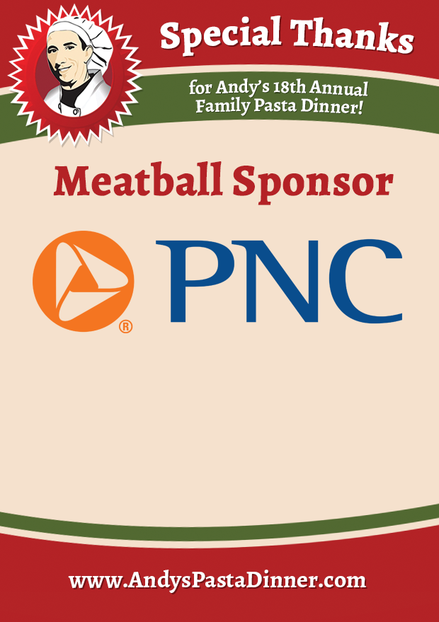 andyspasta's tweet photo. Thank you to our Meatball sponsor PNC Bank! #apd2020 https://t.co/93f2z9MvMx
