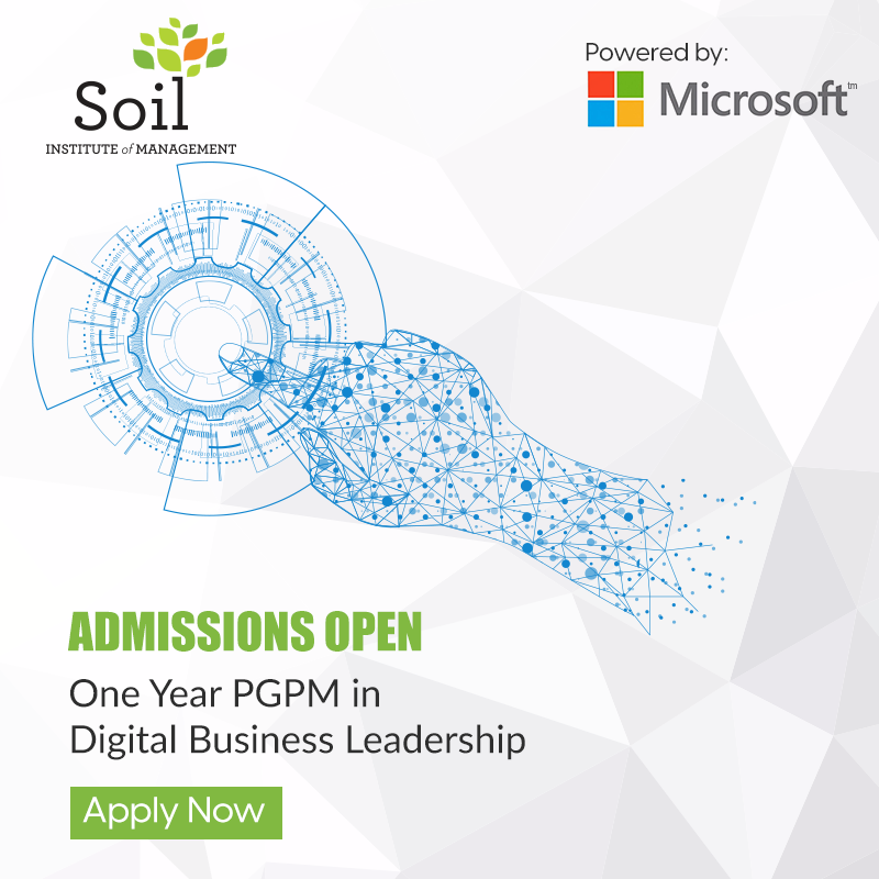 SOILIndia's tweet photo. Today, the digital economy is powering growth across the globe. In line with this trend, SOIL is launching a new Digital Specialisation in partnership with Microsoft, under the 1-year, full time PGPM in Business leadership. Learn more: https://t.co/ygCMWKs45M
#soilindia https://t.co/4znw4uBusn