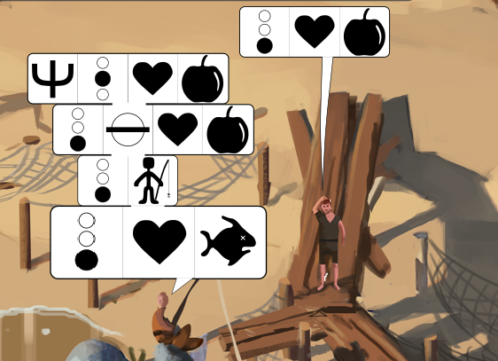RuslanRVafin's tweet photo. Here's me trying to fullfill my wish of becoming an NPC by solving @GameEloquence puzzle. I suppose, fisherman would say that he likes fish. But he could also express how free of earthly desires he is. Fishing does that to a man. Not that I would know https://t.co/QqRzlWPSwF