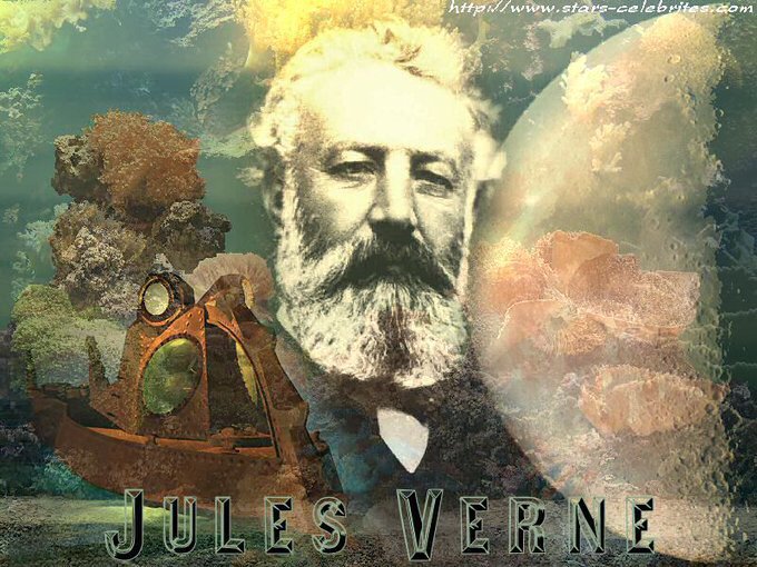 8 February 1828. Jules Verne was born in Nantes, France. His novels include  Journey to the Center of the Earth, Twenty Thousand Leagues Under the Sea and Around the World in Eighty Days.