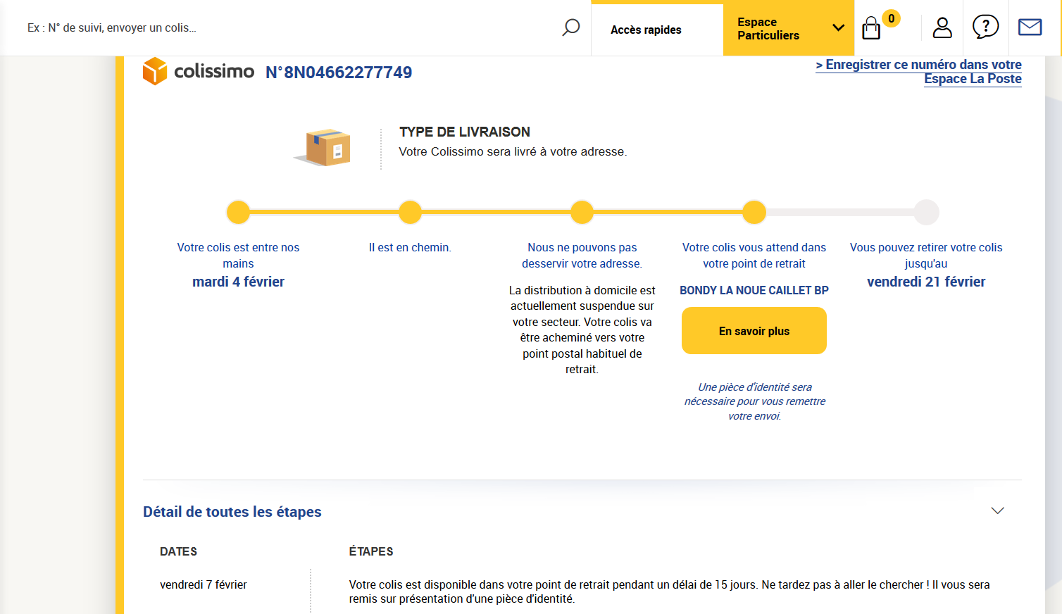 La Poste در توییتر Bonjour Krystel Je Vous Confirme L Information Votre Colis Est Bien Disponible Au Bureau De Poste Https T Co Kew8mvhs8y Je Vous Souhaite Un Tres Agreable Week End Https T Co 5m31axfcjf