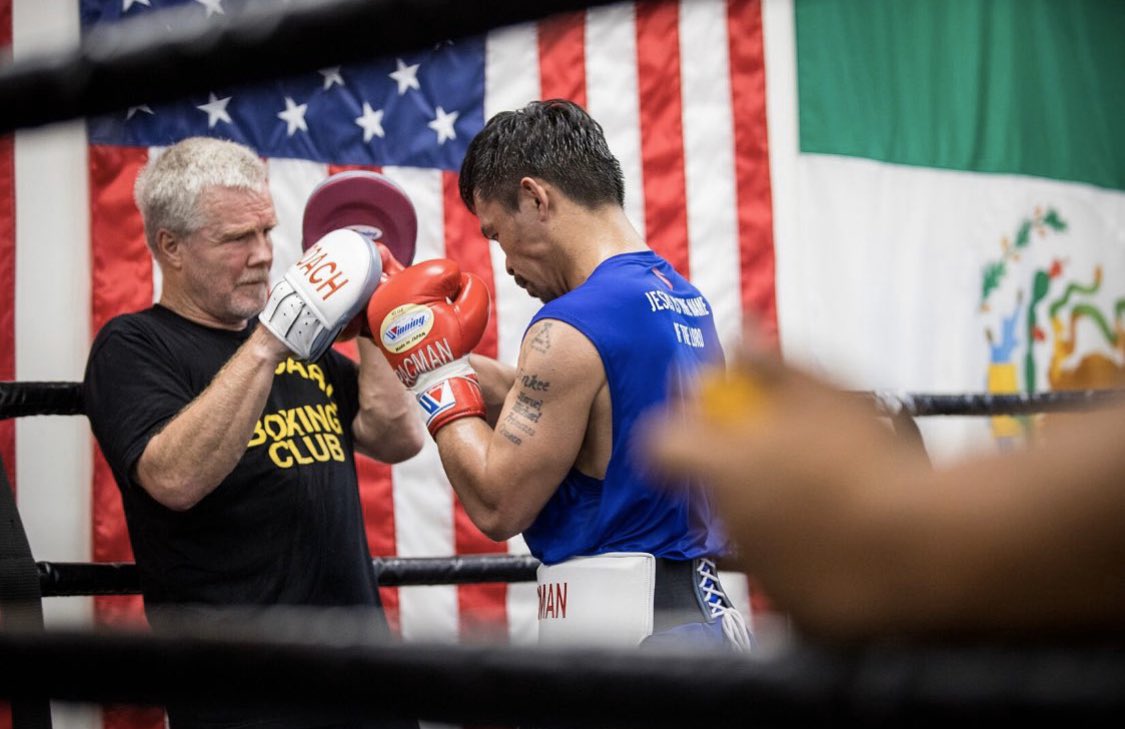 FreddieRoach's tweet photo. I’ve always said I built my gym just in case the next Muhammad Ali walked through the door - Manny Pacquiao is my Muhammad Ali. #truth #boxer #Senator #wildcardboxing #boxing @MannyPacquiao @MuhammadAli @WildCardBoxing1 @WCBstore @KnuckleheadSean @david_sisson35 📸#LucasNoonan https://t.co/Vmd7XeLIo9