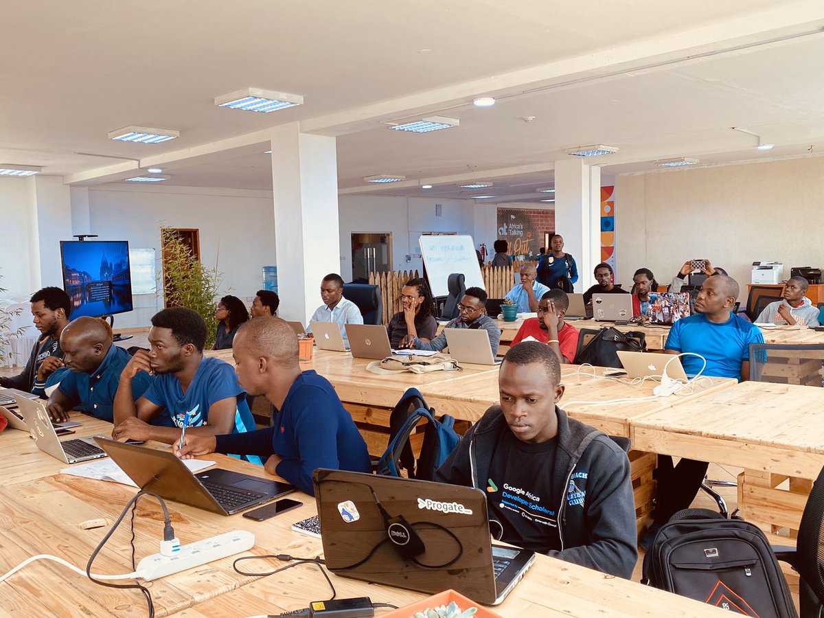Africastalking's tweet photo. This is it! The #VoiceMasterclass just started with @ejiro4precious our #VoiceEngineer leading the first session and educating us on the #Voice basics. Trust me, you don’t want to miss this! https://t.co/9oZkvvHCXi