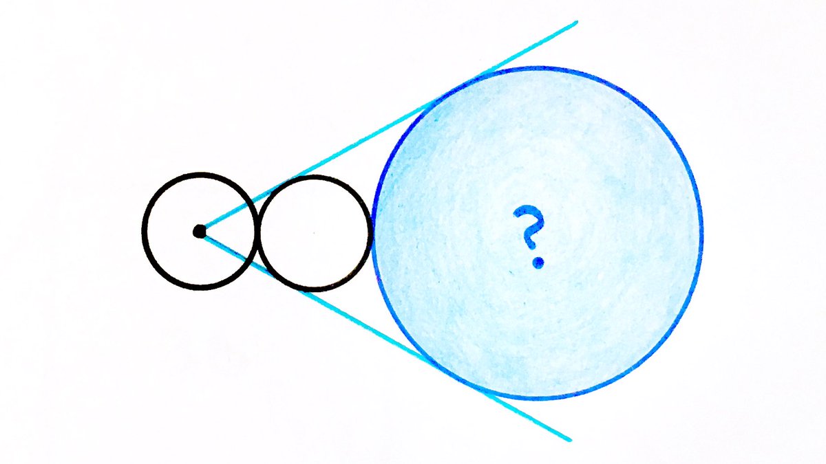 Cshearer41's tweet photo. The small circles each have area 1. What’s the area of the large circle? https://t.co/QJi8gcCuvC