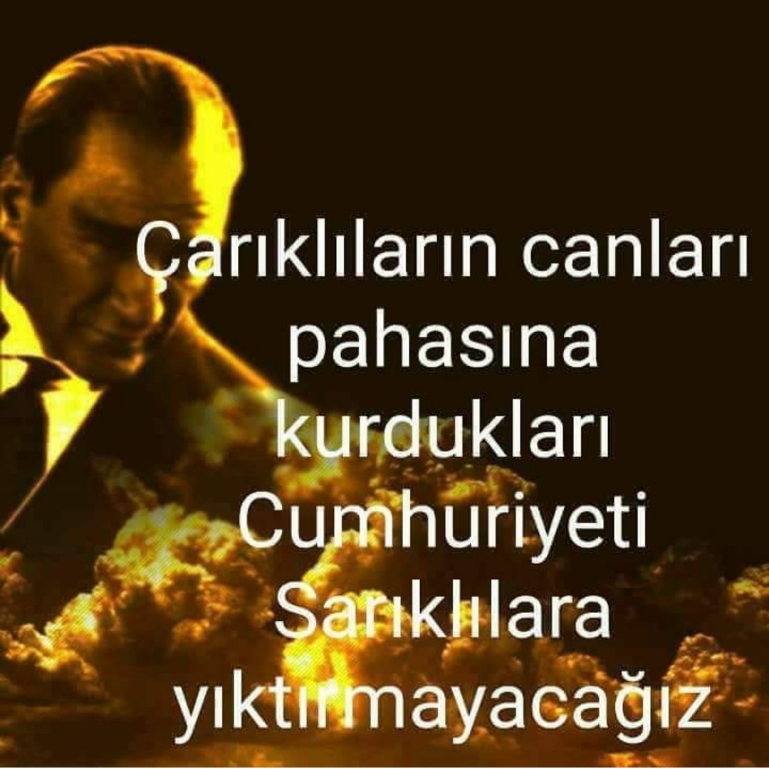 1919Grnl's tweet photo. Nasılda güzel bakıyor kurban olduğum...😘
Yattığın yerden 100 yıldır bazılarını korkuttuysan.
Hâlâ çok sevildiğindendir...
#Defolsun şeriatçılar hırsızlar arsızlar.
#DefolKemalizm https://t.co/vlayAapVrb