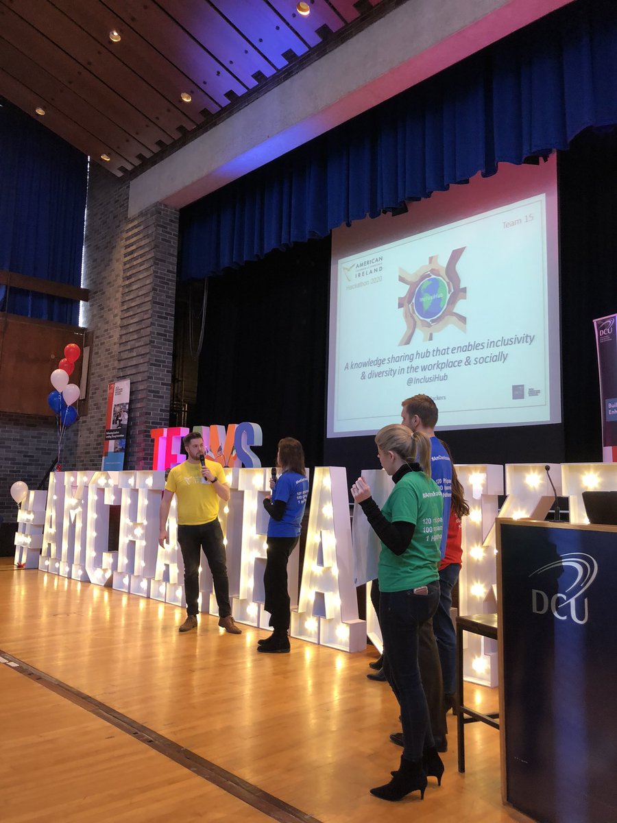 GreenRoutines's tweet photo. @InclusiHub giving support to bring cultures together, so they can understand and communicate with each other! #AmChamHackers @AmericanChamber https://t.co/QF8KjJ5lm4