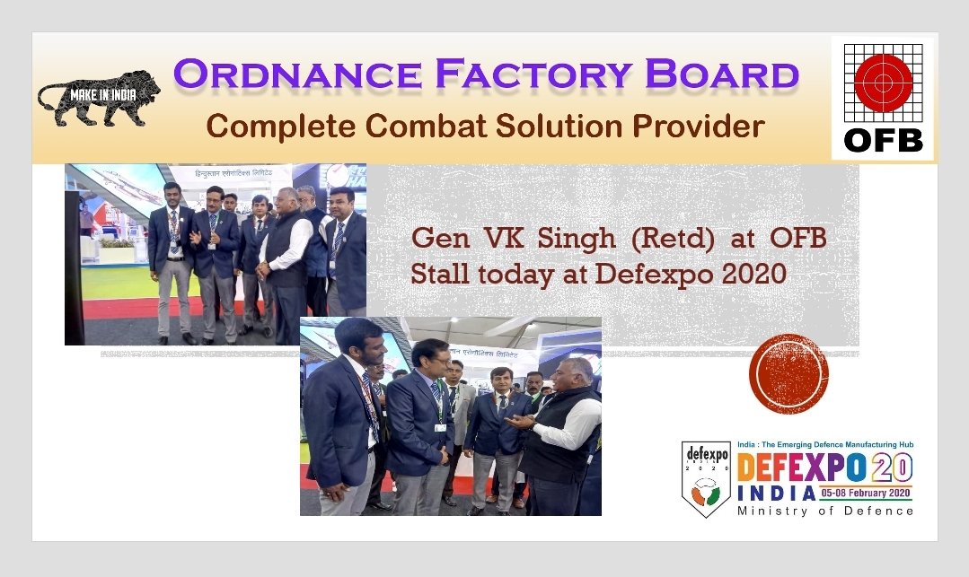 DoO_India's tweet photo. Gen V K Singh (Retd) at OFB stall https://t.co/uV294ud3jD