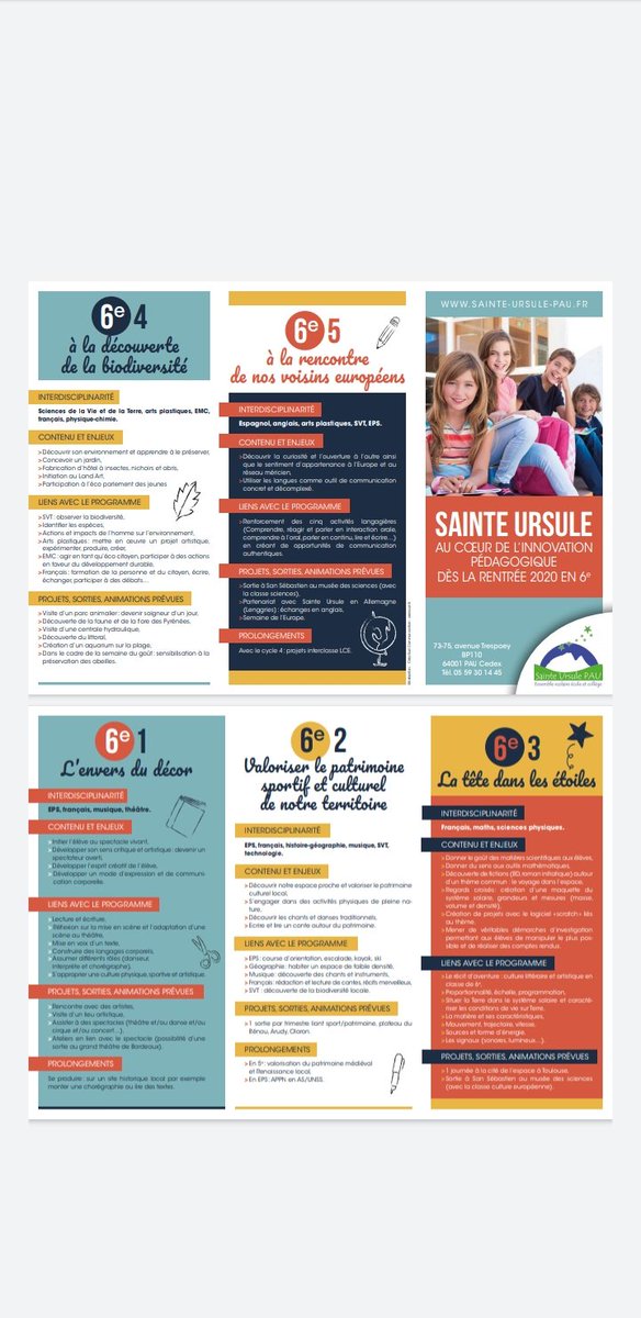 Bilan des portes ouvertes très positif. Fort engouement des nouveaux projets proposés en 6ème !