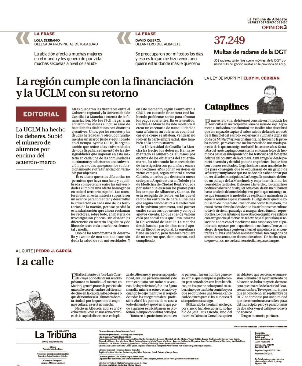 ma_collado's tweet photo. La @uclm_es continúa avanzando en formación, en investigación, en infraestructuras... y así contribuimos al desarrollo de la sociedad, que valora nuestro compromiso. https://t.co/BrlY8mIRcw