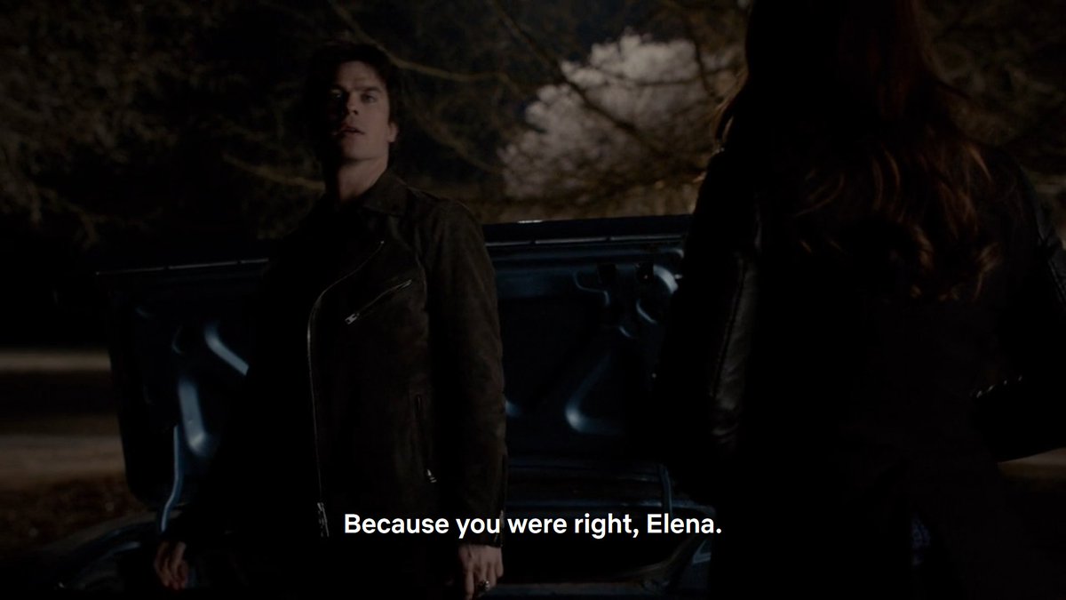 in contrast, damon and his impulsiveness was the reason behind delena's break up in s5. the blame and fault wasn't put on elena, it was rightfully put on damon.