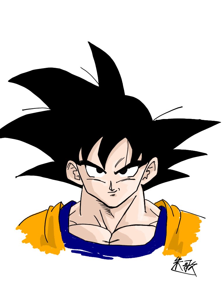 Syuka ふぇにょんさん Fenyo N の動画を見て描いてみました ノーマル悟空の目や髪型を描くのが苦手だったので有難かったです 塗りはなかなか上手く行きません笑 ドラゴンボール イラスト T Co Fx5eex1qb2 Twitter