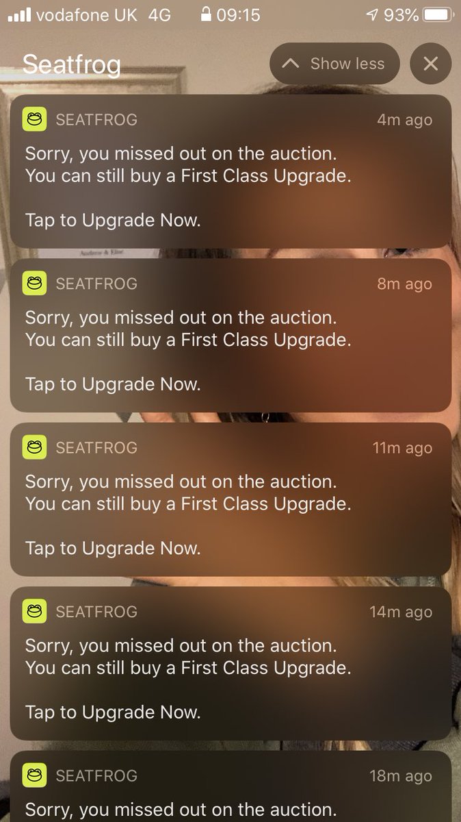 AndyCThompson's tweet photo. @Seatfrog Love the app but don’t you think these push notifications are a little excessive? https://t.co/5kmLvkyX1f